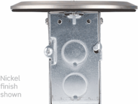 15 Amp 1-Gang Floor Box Assembly, Tamper-Resistant, Ivory, NEMA 5-15R