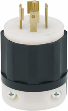 20 Amp Locking Plug, NEMA L23-20P, 347/600 Volt, 4P, 5W, Industrial Grade