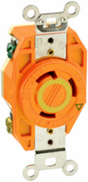 30 Amp 125 Volt Flush Mount Locking Receptacle, NEMA L5-30R, Industrial Grade