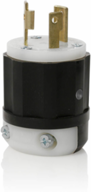 Locking Plug 30 Amp 125 Volt NEMA L5-30P with Power Indication, Nylon Construction