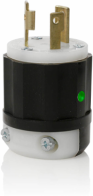Locking Plug 30 Amp 125 Volt NEMA L5-30P with Power Indication, Nylon Construction