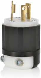 Locking Plug 30 Amp 125 Volt NEMA L5-30P with Nylon Cord Clamp