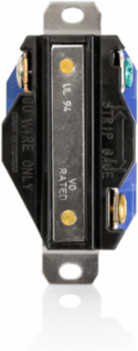 30 Amp Flush Mount Locking Receptacle NEMA L6-30R, 250 Volt, Industrial Grade, Blue