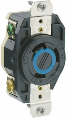 30 Amp 250 Volt Industrial Grade Locking Receptacle NEMA L6-30R