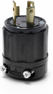 Locking Plug, 30 Amp, 250 Volt, Industrial Grade, Black