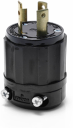 Locking Plug, 30 Amp, 250 Volt, Industrial Grade, Black
