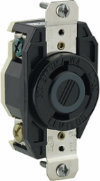30 Amp 277 Volt NEMA L7-30R Industrial Grade Flush Mount Locking Receptacle