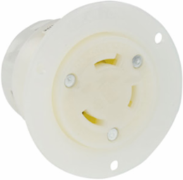 Industrial Grade 30 Amp 480 Volt NEMA L8-30R Locking Flanged Outlet