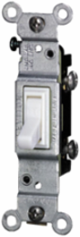 15 Amp Toggle Switch, 120 Volt, Grounding, White