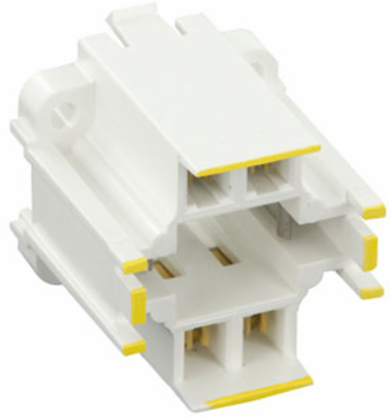 GX24q-4 Base 42W 4-Pin Compact Fluorescent Lampholder, 600V, Yellow Color Code