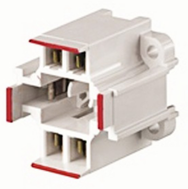 Vertical CFL Lamp Socket, 70W-600V, GX24Q-6 Base, UL/CSA Certified