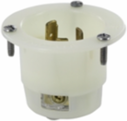 30 Amp Flanged Inlet Locking Receptacle, 480 Volt, 3-Phase, NEMA L12-30P