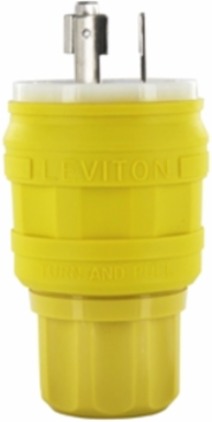 Wetguard Watertight Locking Plug, 20 Amp, 277 Volt, NEMA L7-20P, IP69K