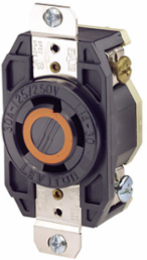 30 Amp Flush Mount Locking Receptacle NEMA L14-30R, 125/250 Volt, Industrial Grade