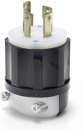 NEMA L15-30P Locking Plug, 30 Amp, 250 Volt, 3-Phase, Impact Modified Nylon