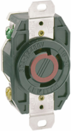30 Amp Flush Mount Locking Receptacle, 480 Volt, NEMA L16-30R, 3-Phase