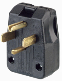 Commercial Grade Straight Blade Receptacle, 30/50 Amp, 125/250 Volt, 3-Pole