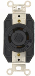 30 Amp Industrial Grade Flush Mount Locking Receptacle, 347/600 Volt, NEMA L20-30R
