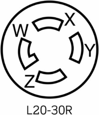 30 Amp, 347/600 Volt, Flanged Outlet Locking Receptacle, Industrial Grade