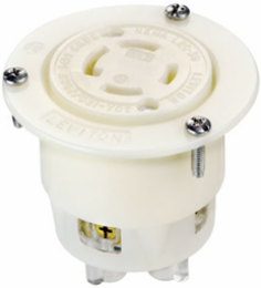 30 Amp, 347/600 Volt, Flanged Outlet Locking Receptacle, Industrial Grade