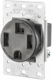 30 Amp Flush Mount Outlet NEMA 14-30R, 125/250 Volt, 3-Pole, 4-Wire