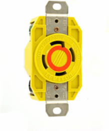 30 Amp Flush Mount Locking Receptacle 125/250 Volt NEMA L14-30R Corrosion Resistant