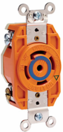 30 Amp, 120/208 Volt, 4-Pole Flush Mount Locking Receptacle, Industrial Grade