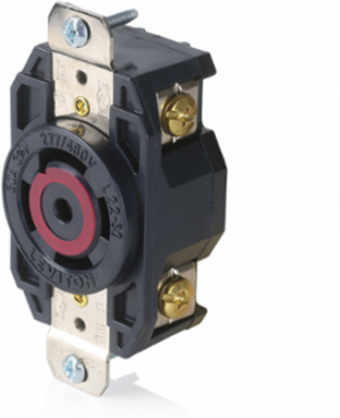 30 Amp 277/480 Volt 3-Phase NEMA L22-30R Industrial Grade Locking Receptacle