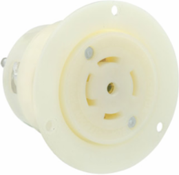 30 Amp Locking Flanged Outlet Receptacle 347/600 Volt, NEMA L23-30R, Nylon Body