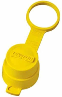 Wetguard Watertight Cap for Locking Plug, 30 Amp, NEMA 4X, IP66, Yellow