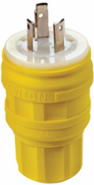 Wetguard Watertight Locking Plug, 30 Amp, 125 Volt, NEMA L5-30P, IP69K Rated