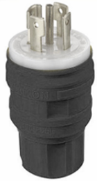 Wetguard 30 Amp NEMA L21-30P Locking Plug, 120/208 Volt, IP69K Rated