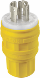 Wetguard Watertight 30 Amp Locking Plug, NEMA L21-30P, IP69K, Yellow