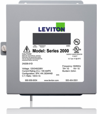 Series 2000 Indoor Electric Submeter, 3 Phase 4 Wire, 100A Max