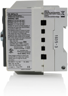 30 Amp Fused Replacement Switch, RoHS Compliant, 600 VAC, Gray