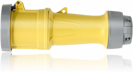 LEV Series 100A IEC Pin & Sleeve Connector, 125V, 3-Phase, IP66/IP67/IP68/IP69K