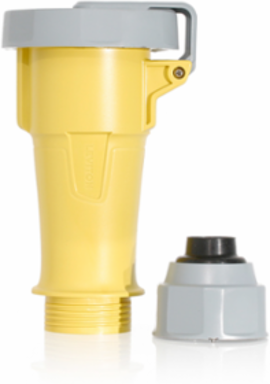 LEV Series 20 Amp YELLOW IEC Pin & Sleeve Connector, IP66/67/68/IP69K