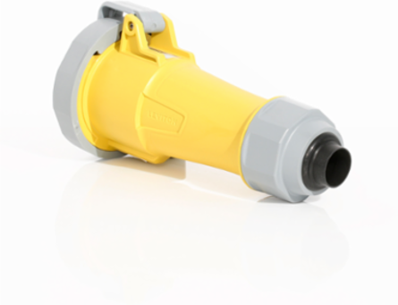 LEV Series 30 Amp 125 Volt IEC Pin & Sleeve Connector, Screwless Clamp Assembly, IP66/IP67/IP68/IP69K