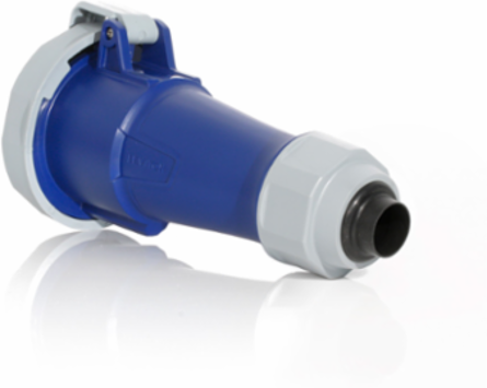LEV Series 30A 250V IEC Pin & Sleeve Connector, Screwless Clamp, IP66/IP69K