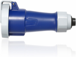 LEV Series 30A 250V IEC Pin & Sleeve Connector, Screwless Clamp, IP66/IP69K