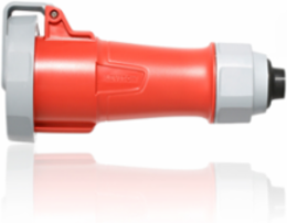 LEV Series 30A 480V IEC Pin & Sleeve Connector, IP66/IP67/IP68/IP69K, Red