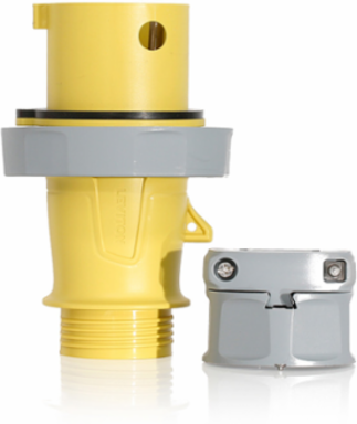 LEV Series 30 Amp 125 Volt Pin & Sleeve Plug, IP66/IP67/IP68/IP69K, Watertight