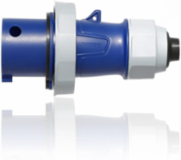 LEV Series 30A 250V IEC Pin & Sleeve Plug, IP66/IP67/IP68/IP69K, Screwless Clamp