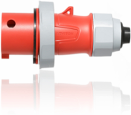 LEV Series 30 Amp 480 Volt IEC Pin & Sleeve Plug, Watertight, Red