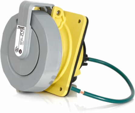 LEV Series IEC Pin & Sleeve Receptacle, 30 Amp, 125 Volt, IP66/IP67/IP68/IP69K, Watertight