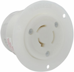 20 Amp Flanged Outlet Locking Receptacle 125/250 Volt, Industrial Grade
