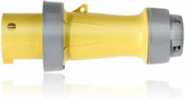 LEV Series 60 Amp Watertight IEC Pin & Sleeve Plug, 125 Volt, IP66/IP69K