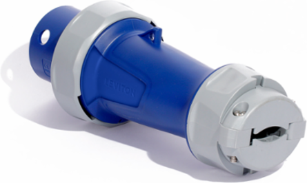 LEV Series 60A IEC Pin & Sleeve Plug, 250V, IP66/IP67/IP68/IP69K, Blue