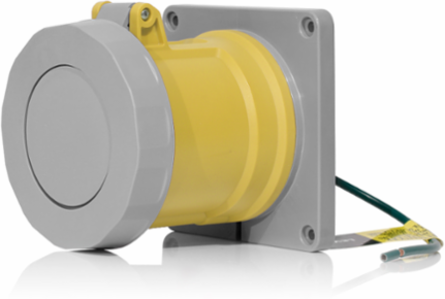 LEV Series 60 Amp 125 Volt IEC Pin & Sleeve Receptacle, Industrial Grade, IP66/IP67/IP68/IP69K
