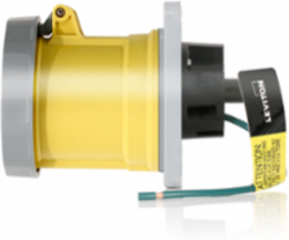 LEV Series 60 Amp 125 Volt IEC Pin & Sleeve Receptacle, Industrial Grade, IP66/IP67/IP68/IP69K